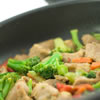 Savoury Sauce and vegetables in wok