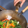 Wok and vegetables